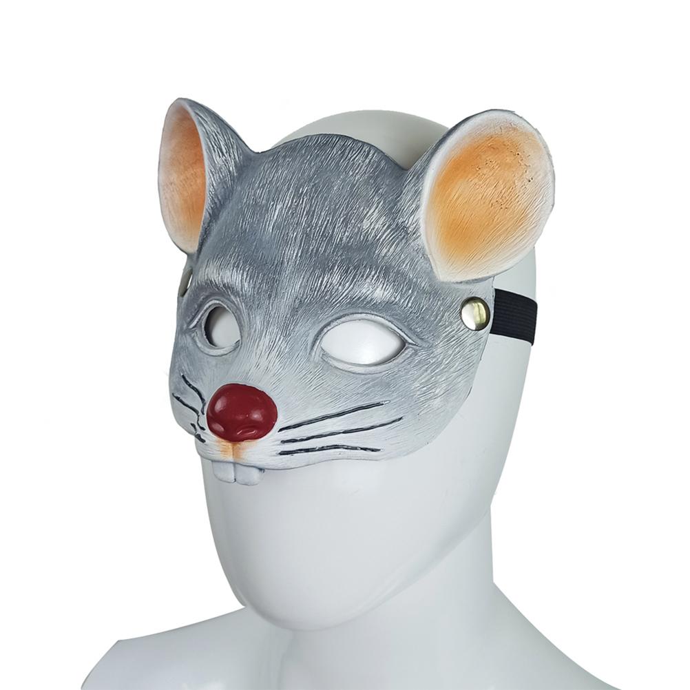 Kreskówkowa Maska Zwierzęcia Szczura Maska na Pół Twarzy Horror Szczur Cosplay Impreza Przebranie Nowość Rekwizyty Maskaradowe Halloween Lekkie Karnawał