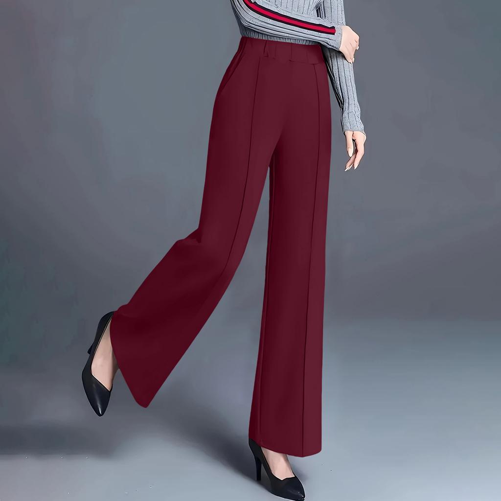 Women's Casual And Stylish Solid Color Wide-leg High-waisted Loose Slimming Casual Pants