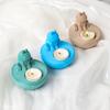 Cartoon Frog Candlestick Silicone Molds Animal Candle Holder Ornaments Casting Mould DIY Concrete Resin Mould Home Desktop Decor