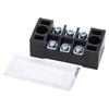 Terminal Strip Dual Row High Current M3 Screw Wire Barrier Block with Cover 15A 600V 5pcs