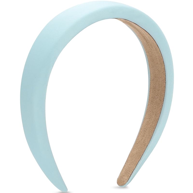 WantGor Padded Headband for Women, Wide Sponge HeadBands Plain Solid Hair Band Hoops Vintage Yoga Head Bands Fashion Elastic Hairband Accessories