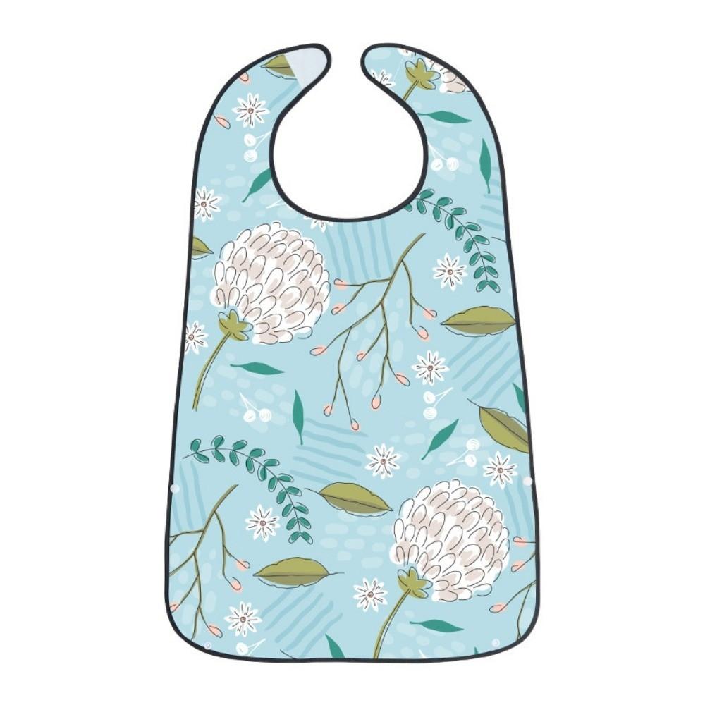 Reusable Adult Bibs Floral print Clothing Protector Multi-purpose Feeding Bibs Feeding Nursing