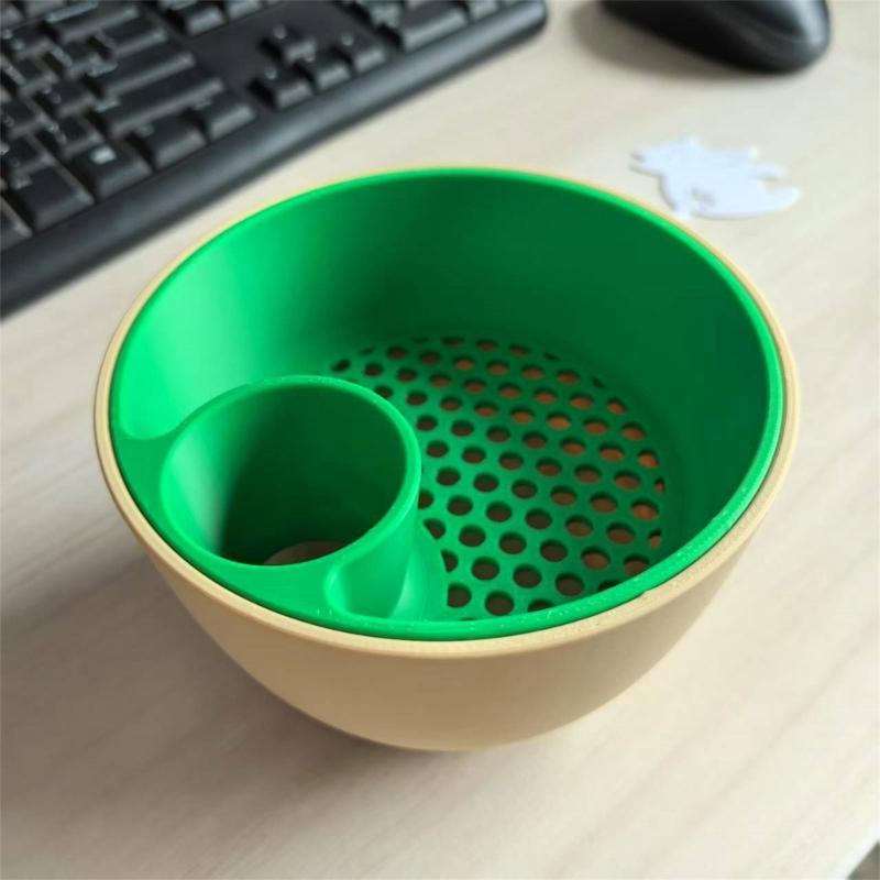 Dry Fruit Cleaner Professional Duals-Chamber Pistachios Bowl Practical Dry Fruits Cleaning Tool Kitchen Gadget