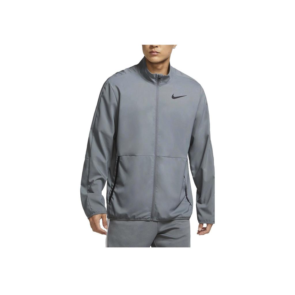 Nike Dri-FIT High Collar Zip-Up Sports Jacket Men Outerwear Gray CU4953-084