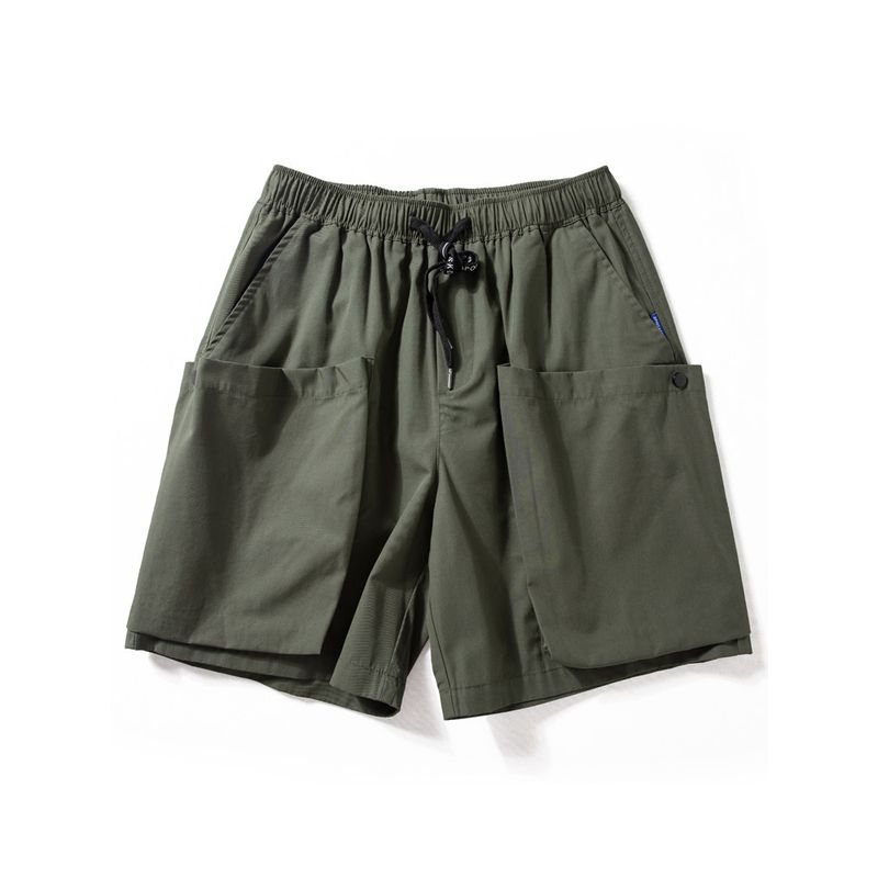 Parka Shorts Men Summer New American High Street Large Pocket Pants Abrasion Resistant Anti-Wrinkle Loose Straight-leg Cropped Pants