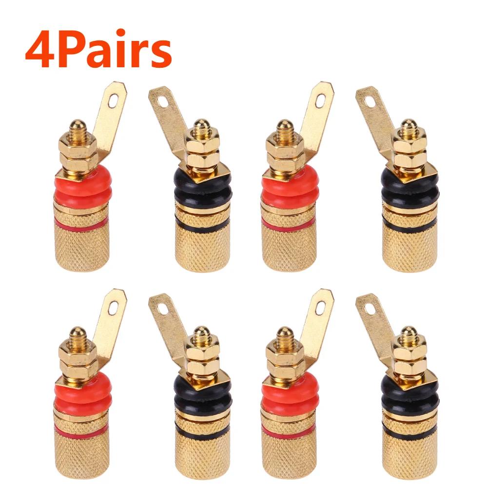 2-10pcs Gold Plated Amplifier Speaker Terminal Binding Post Banana Plug Socket Connector Suitable for Banana Plugs Accessories