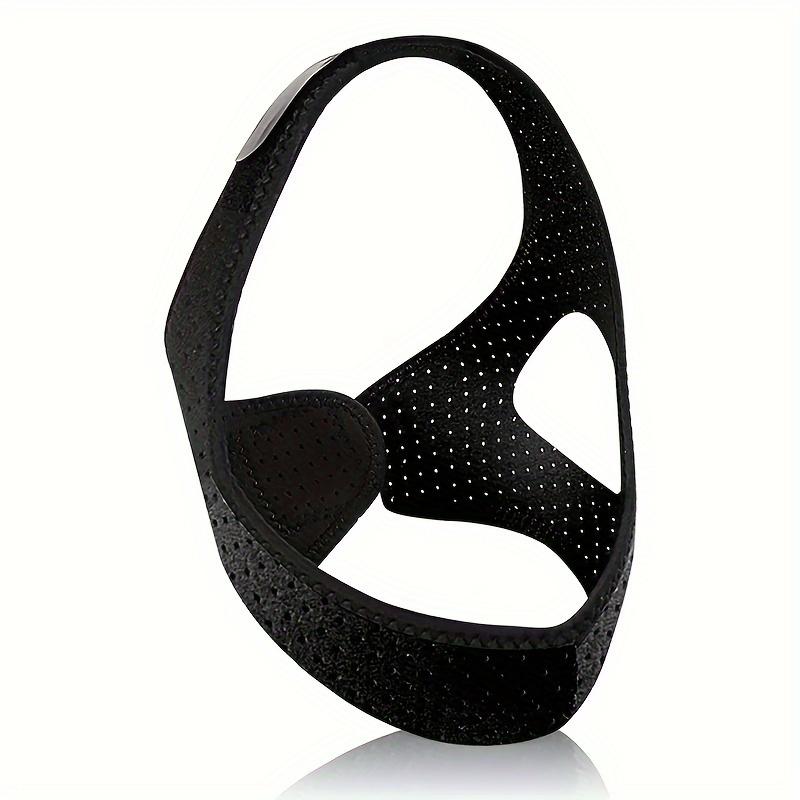 

1 шт. Решение для сна без храпа для мужчин и женщин - ремешок на подбородок против храпа с преимуществами против сухости во рту 1pcs чёрный