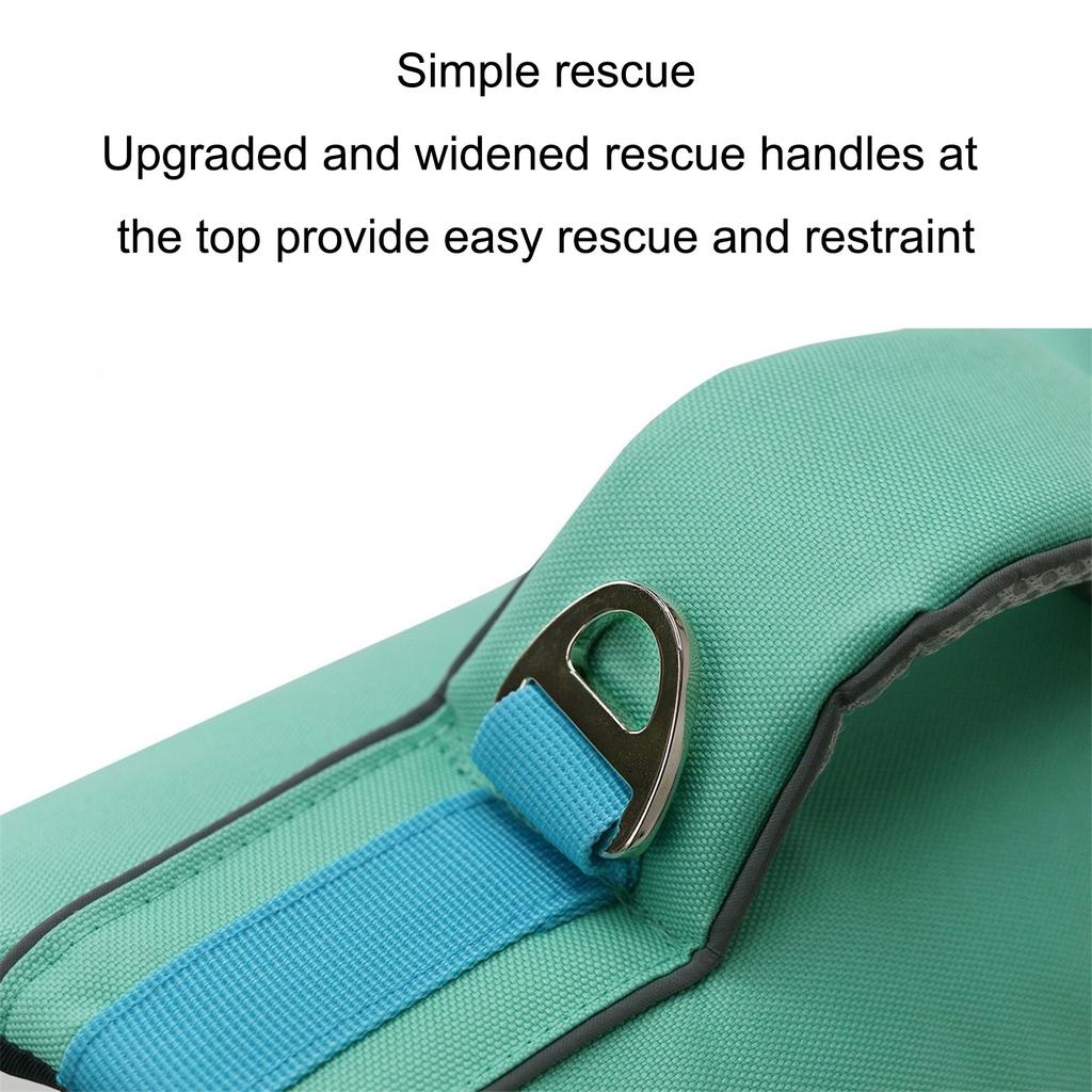 Adjustable Dog Life Jacket Reflective Swim Vest with Life Handle for Various Breeds High Buoyancy for Swimming Beach