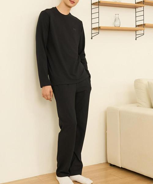 

[Puma] Unisex Warm Fleece Lined Homewear Set [Shipped from Korea] 100% Authentic Navy Black - 095