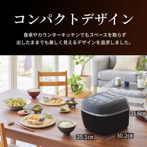 Tiger Thermos (TIGER) Rice Cooker 5.5 Cups Pressure IH Type Bubble Fire Cooker Earthen Pot Kamado Coated Pot Matte White JRI-A100WM