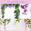 Lifelike 2x Artificial Wisteria Flower Vine With Stunning Colors For Home Decor
