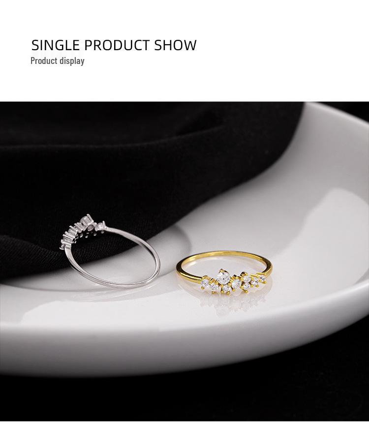 Inel Banyan Tree cu Diamante Stelate Irregulate Placat cu Aur de 14k