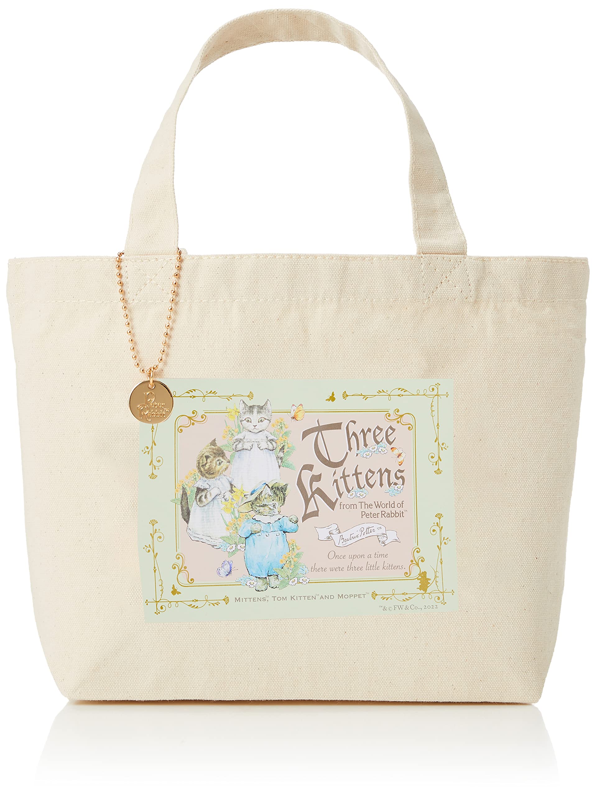 

PETER RABBIT(TM) Lunch Bag, Lightweight, Bento-Sized, Cute Canvas Cat Design, 2211-0632-000, Off-White