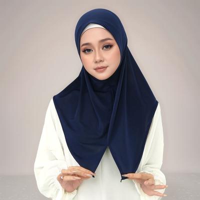Cotton Modal Instant Hijab For Muslim Women Malaysia Inner Cap Solid Undercap Bonnet Islam Turban Loop Scarf Eid Prayer Hijab