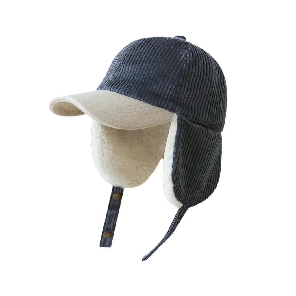 Autumn Winter Fleece Lamb Wool Baseball Cap for Women, Outdoor Warm Fleece Hat, Windproof Earflap Thermal Baseball Cap Unisex
