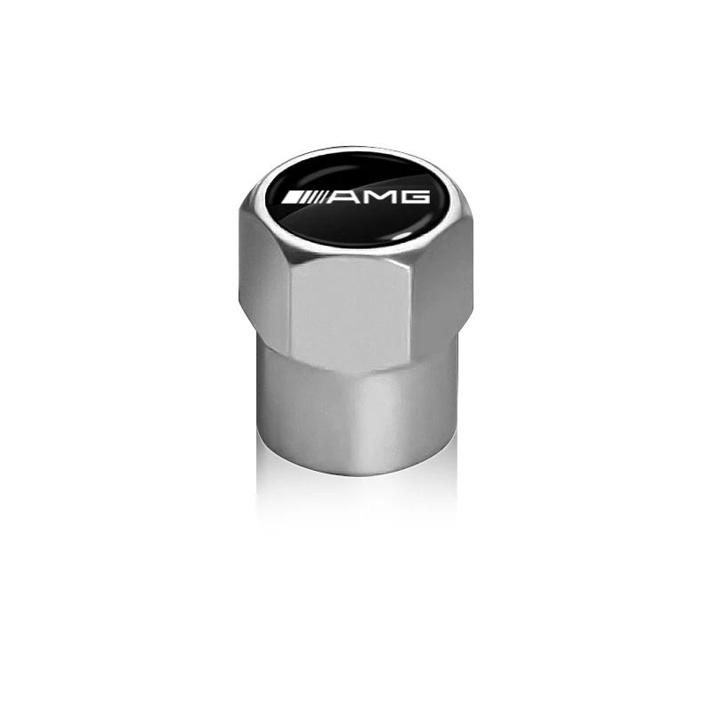 For Mercedes Benz AMG W204 W205 C200L W203 Car Accessories 4Pcs Car Tire Valve Stems Cap Metal Tire Wheel Stem Air Valve Cap BI1