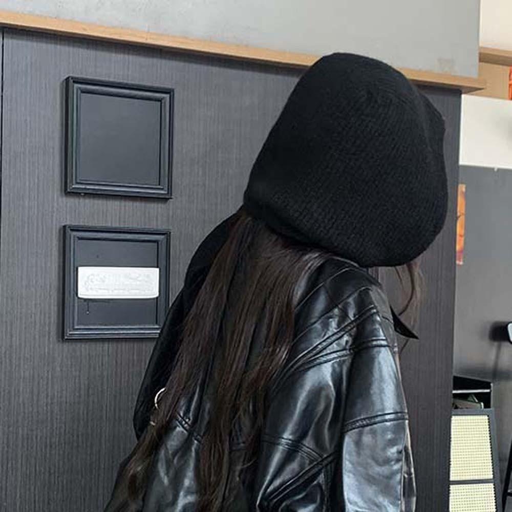 Soft Neck Collar Beanies Cap Triangular Winter Neckerchief Hat Versatile Knitted Hooded Cap  Warmer