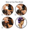 42pcs/Set Flexible Curling Rods Hair Twist Flexi Rods Hair Curlers Set Twist Foam Hairs Rollers DIY No Heat Hair Rods Rollers