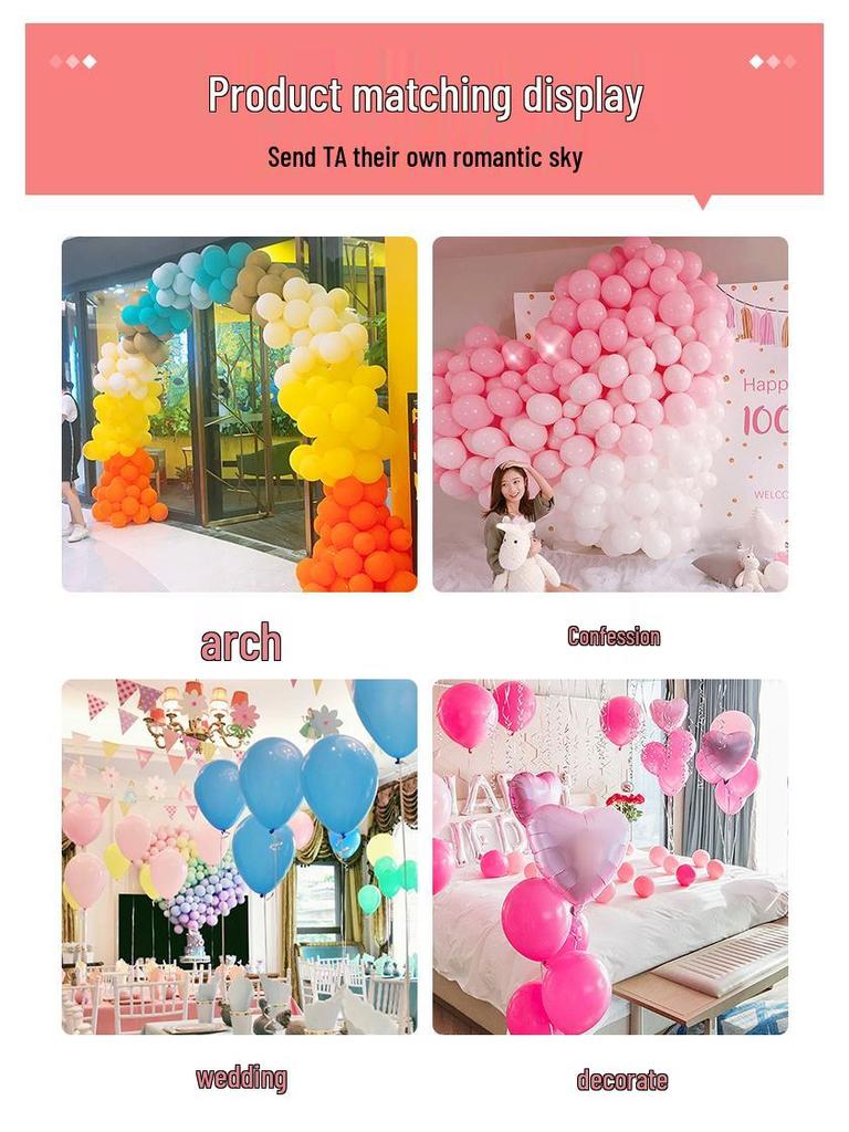 Durable and Safe 10-Inch Colorful Balloons for Kids' Birthday Party Decorations