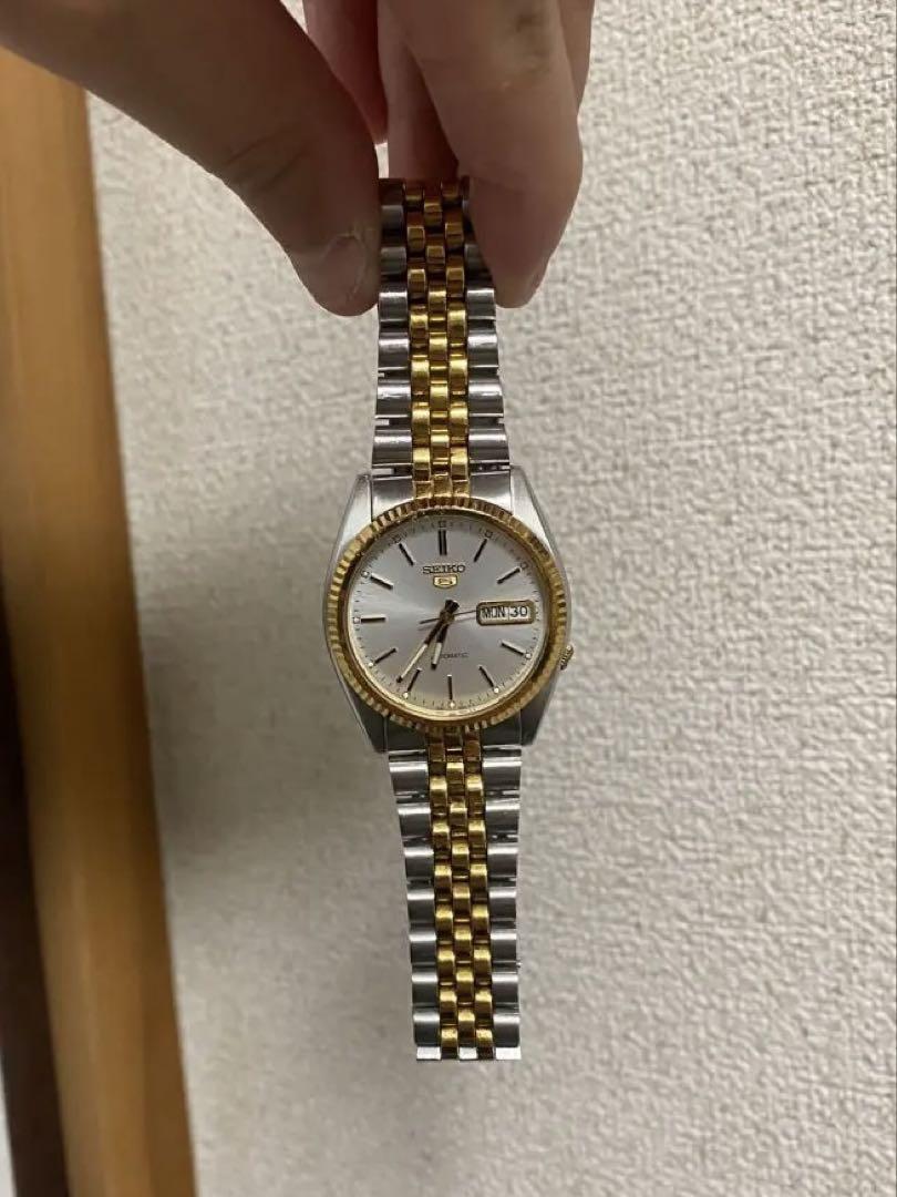 

[USED] SEIKO 5 7S26-3110 Date Automatic Seiko White Dial Two-tone