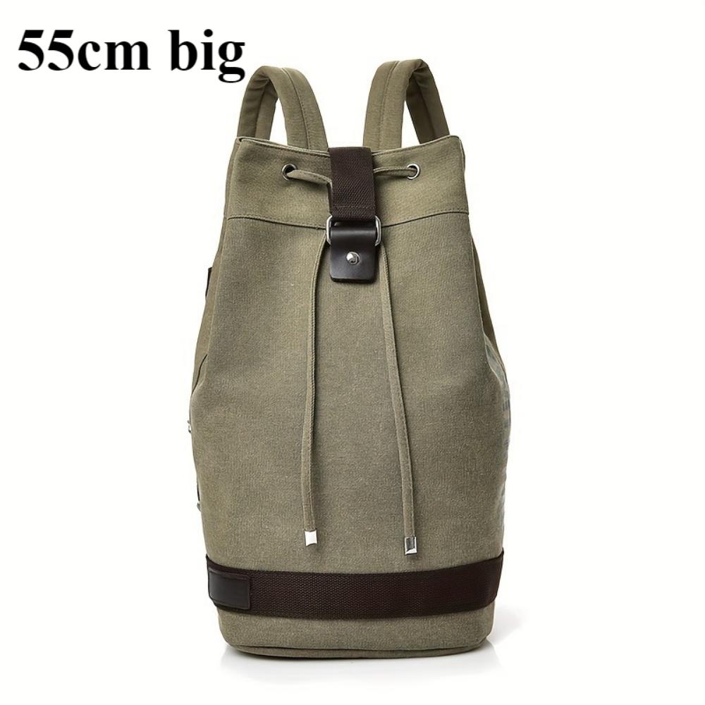 Fashion Canvas Sports Backpack Barrel Bag Travel Computer Backpack Men's Bag Leisure Travel School Bag Unisex