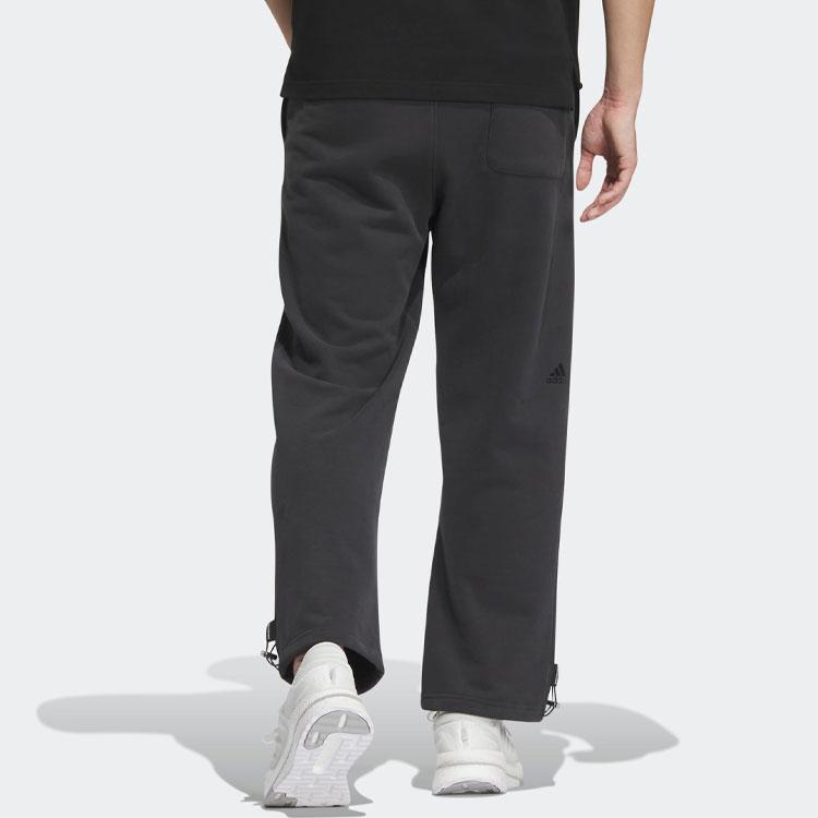 Adidas Letter Print Cuffed Loose Sports Pants Unisex Pants Black IK3504