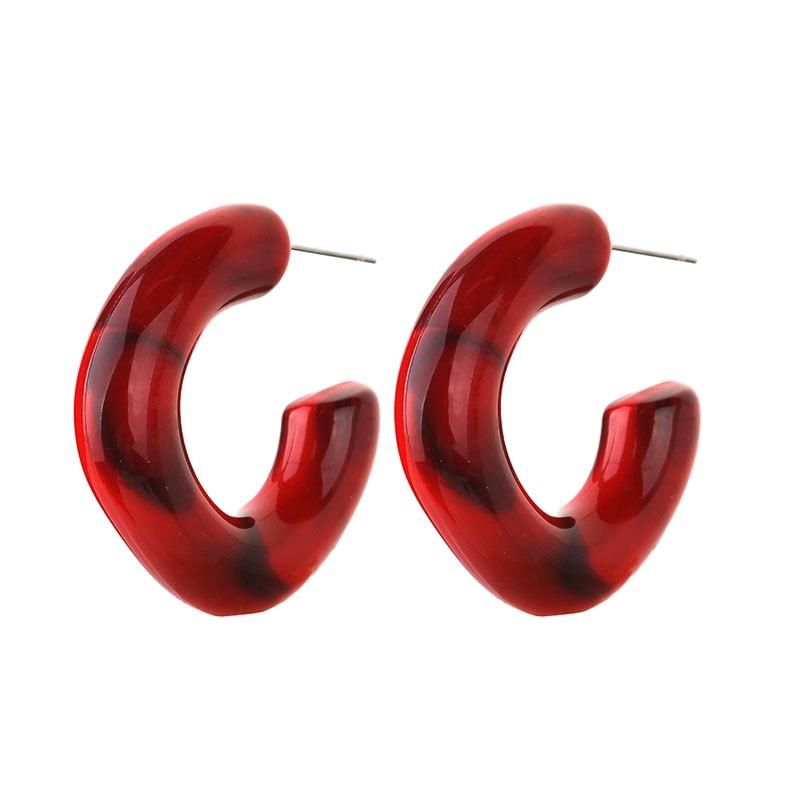 Trendy Vintage Burgundy Acrylic Drop Earrings For Women Wholesale Autumn Winter Ear Accessories