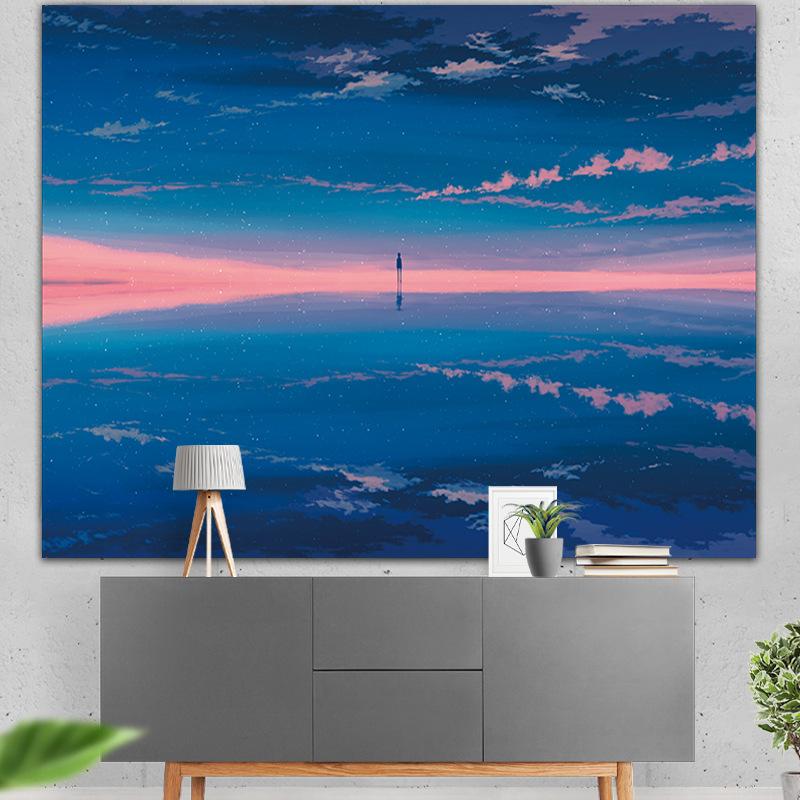 

Пейзаж с закатом, настенные обои для спальни, декор гостиной, фон для картины, подвесное одеяло, настенное одеяло 1× 0.7