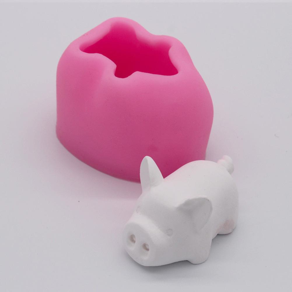 

3D Pig Shape Silicone Mold DIY Fondant Cake Mousse Mold Chocolate Baking Utensils Pink#0 розовый