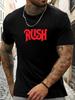 Short Sleeve TShirt RUSH Mens 100 Cotton Pattern Printed Shirt Summer Round Neck Breathable Casual Fashion Cool Tee