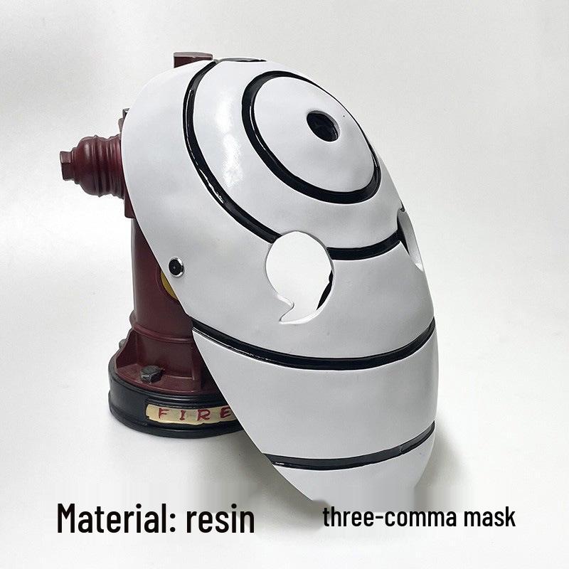 Leuchtender Uchiha Madara Obito Tobi Weiße Maske - Naruto Anime Halloween Requisite