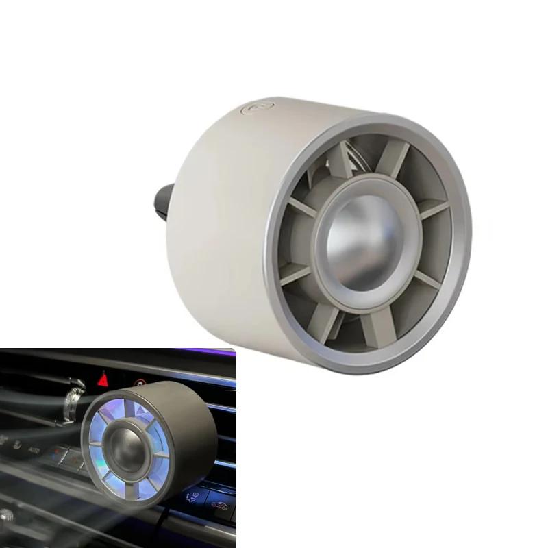 Mini-Lüfter mit 3 einstellbaren Windgeschwindigkeiten, farbigem Ambientelicht, tragbar, USB-Ladefunktion und Lüftungsschlitzklemme