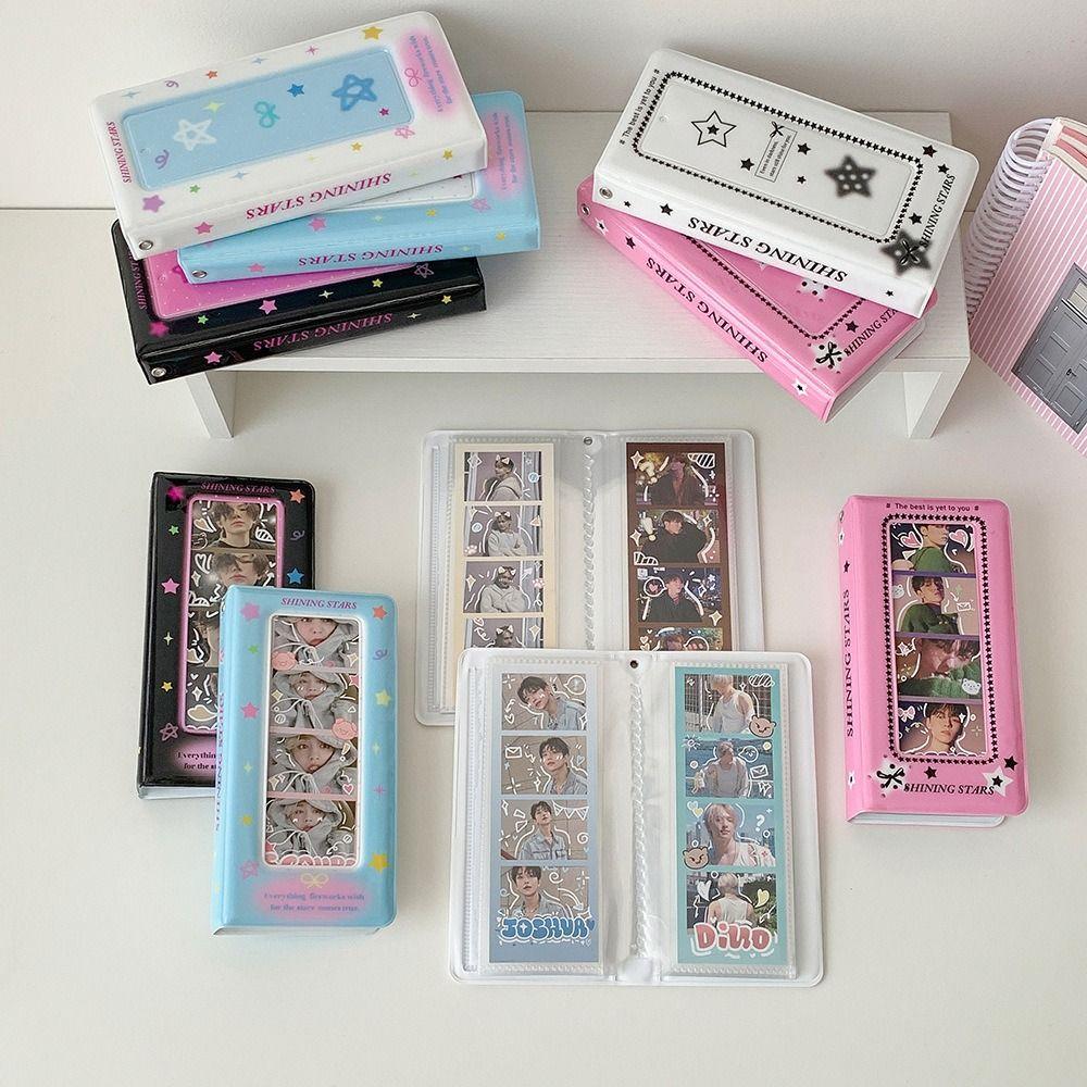New PVC Photocard Binder Album Stars with 20 Inner Sheets Kpop Hollow Photo Card Book Holder Collecting Idol Card Holder