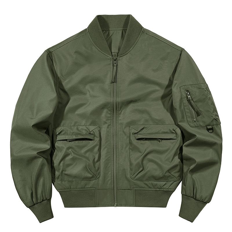 Men's American Style Spring/Autumn Baseball Jacket - Casual Pilot Flight Suit Outerwear Workwear 8861.