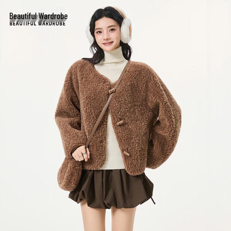 Schöner Damen-Kleiderschrank Chinesischer Stil Faux Lammwolle Fleecejacke