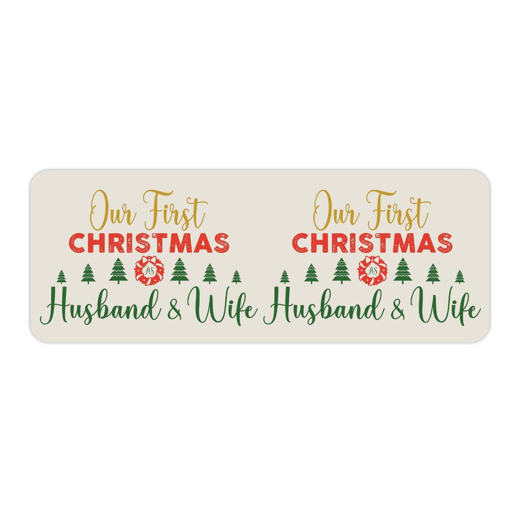 Christmas Kitchen Anti-slip Mat Carpet Flannel Doormat One-piece Set