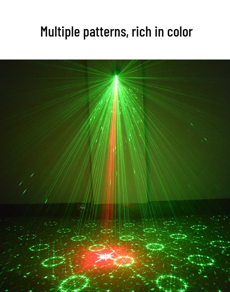 Mini Laser Stage Light Projector: 60 Patterns, Sound & Remote Control for KTV, Bar, Disco