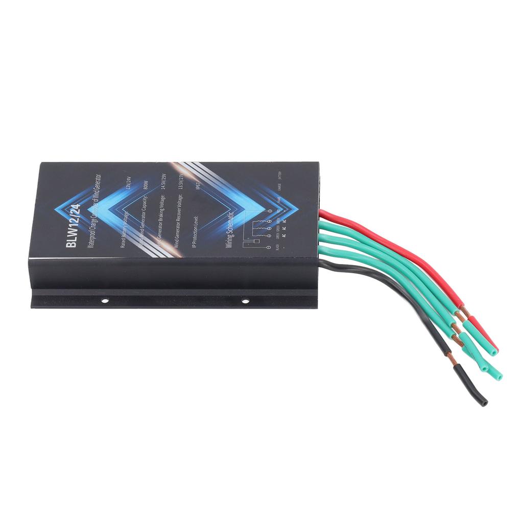 800W Windturbinenregler Aluminiumlegierung IP67 Wasserdicht Windgeneratorregler 12V 24V