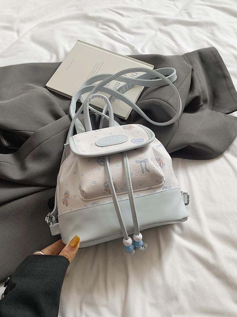 2025 Chic Color Block Women's Small Backpack – High-End Stylish Shoulder Bag