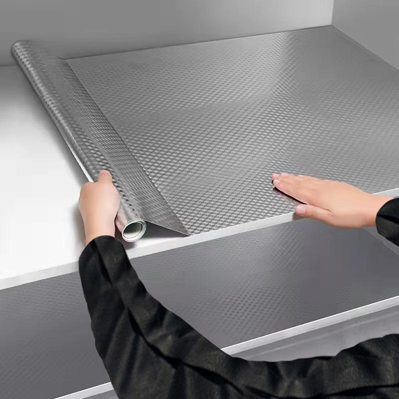 Autocolant Tapet de Bucătărie din Folie de Aluminiu Impermeabil, Rezistent la Ulei