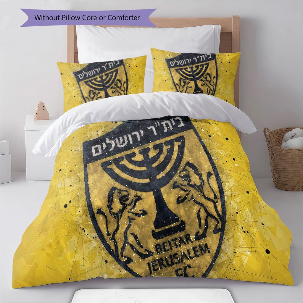 Beitar Jerusalem Pattern Bedding,Quilt Set Quilt Cover Pillowcase Home Birthday Gift(1 * duvet cover + 2 * pillowcase, without core)