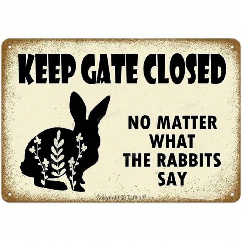 

Vintage Metal Wall Art Sign, Funny Farmhouse Decoration for Kitchen Door
