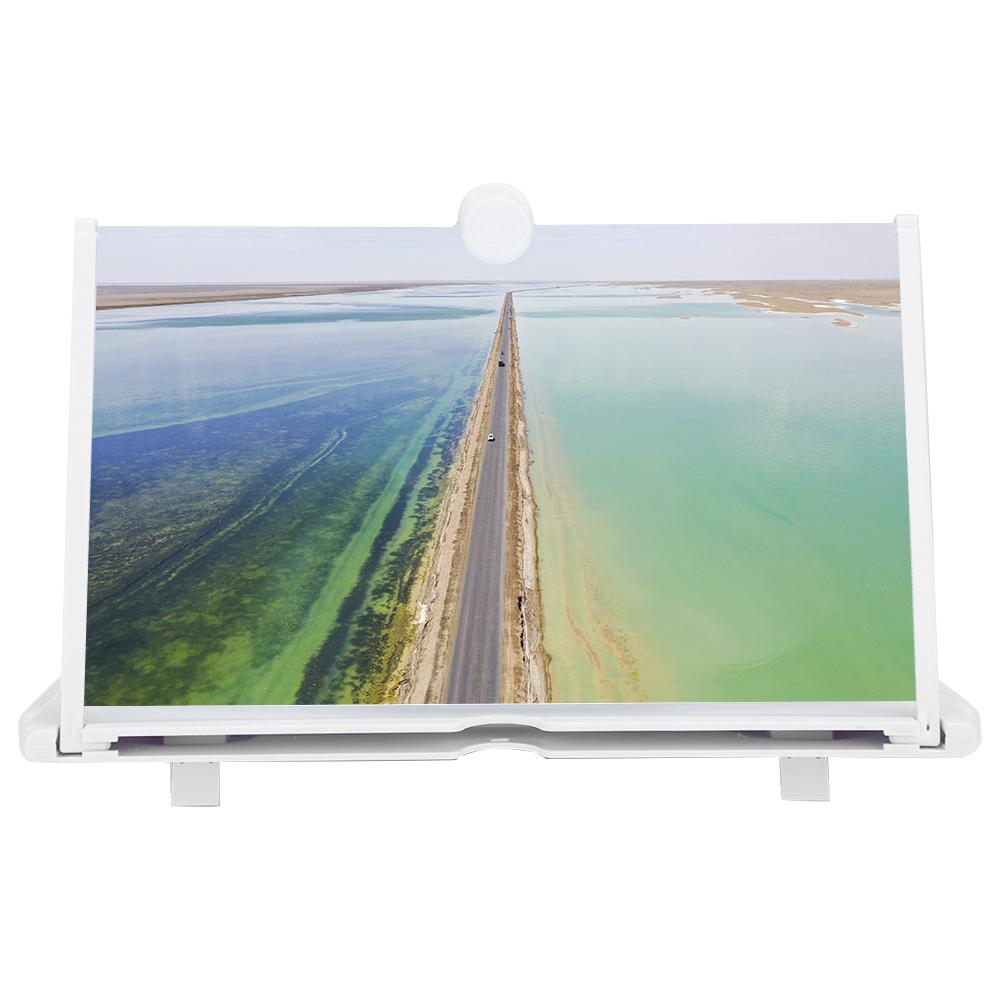 Universal 12-Zoll Handy-Bildschirmvergrößerer Faltbares Display Vergrößerungsverstärker 3D-EffektWeiß
