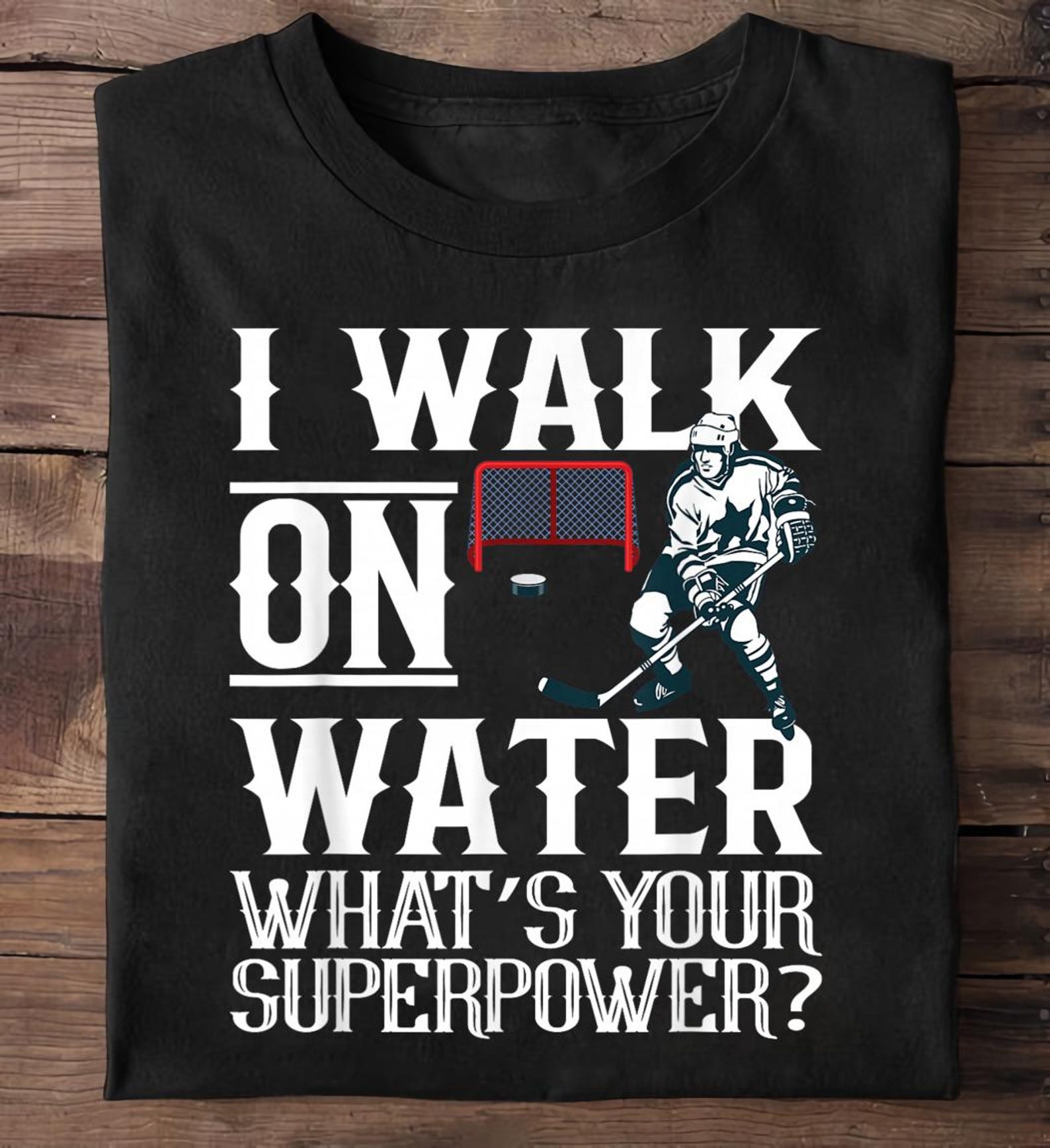 I Walk On Water Ice Hockey Lover Player Youth - Ice Hockey Player, Hockey Lover, Shirt Hockey Player, Gift Hockey, Hockey Team L