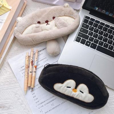Portable Pen Bag Otter Penguin Large Capacity Stationery Bag Pencil Case School Office