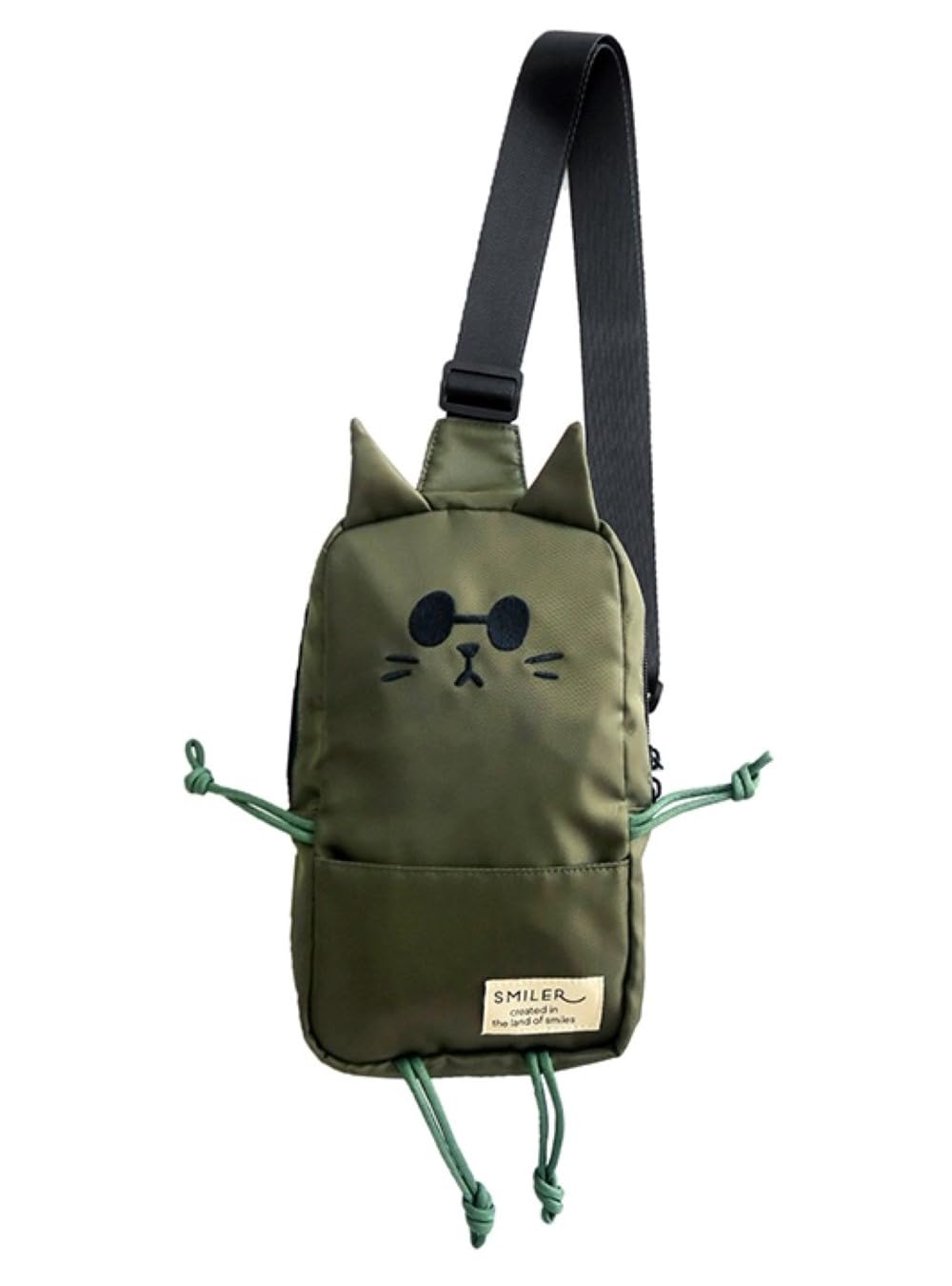 

Body Bag CAT MINI BUDDY BAG Shoulder Bag Kids One Shoulder Bag Crossbody Bag Small Mini Women Men Shoulder Bag Lightweight [SMILER] (Green) зелений