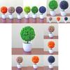 Realistic Decorative Artificial Ball Plant Tree Pot For Indoor And Outdoor Gardens