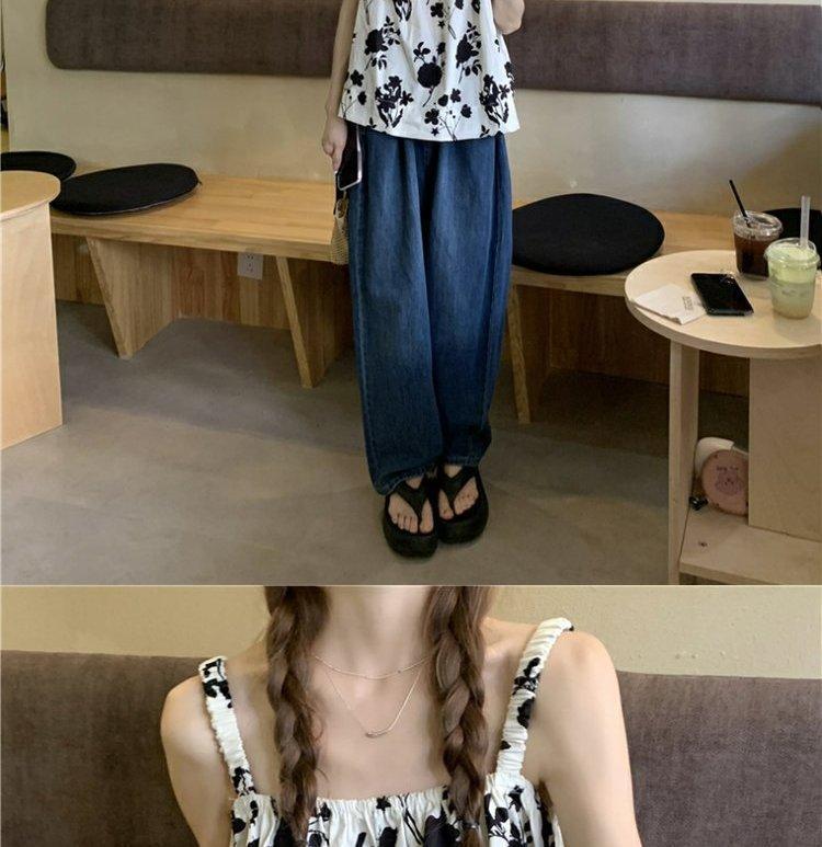 Extra Large Floral Camisole Vest for Plus Size Women - French Niche Design