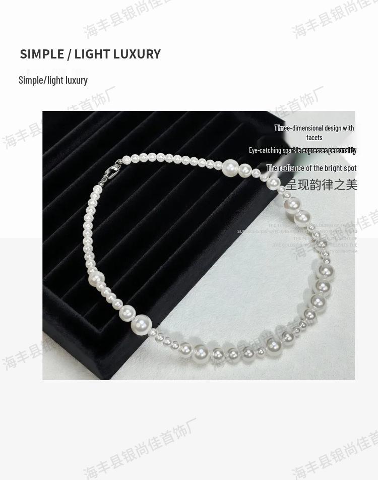 S925 Sterling Silver Bubble Pearl Clavicle Necklace - Elegant & Luxurious Fashion Statement