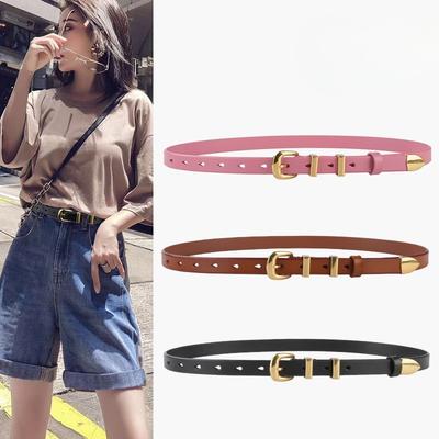 New Classic and Simple Casual Jeans Belt Made of Genuine Leather for Women